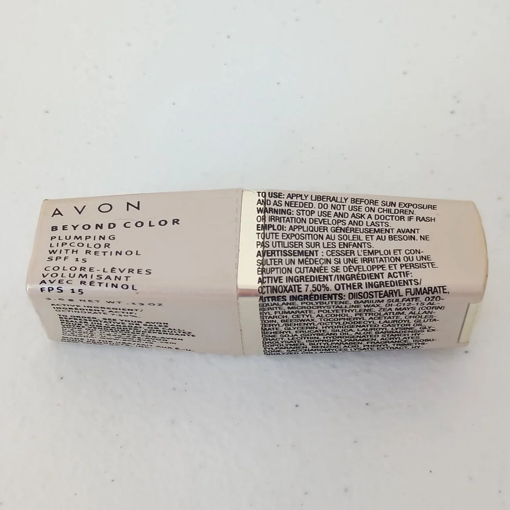 NOS Avon Beyond Color Plumping Lip Color With Retinol SPF 15 Fuchsia 3.6g Sealed